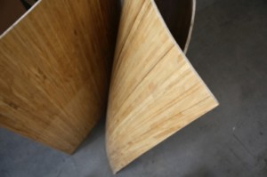 Curved wood panels