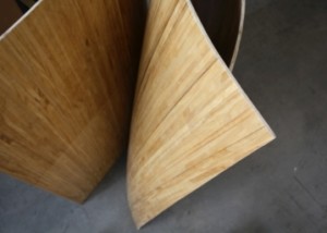 Curved wood panels