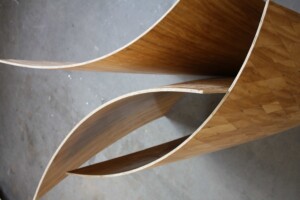curved wood panels